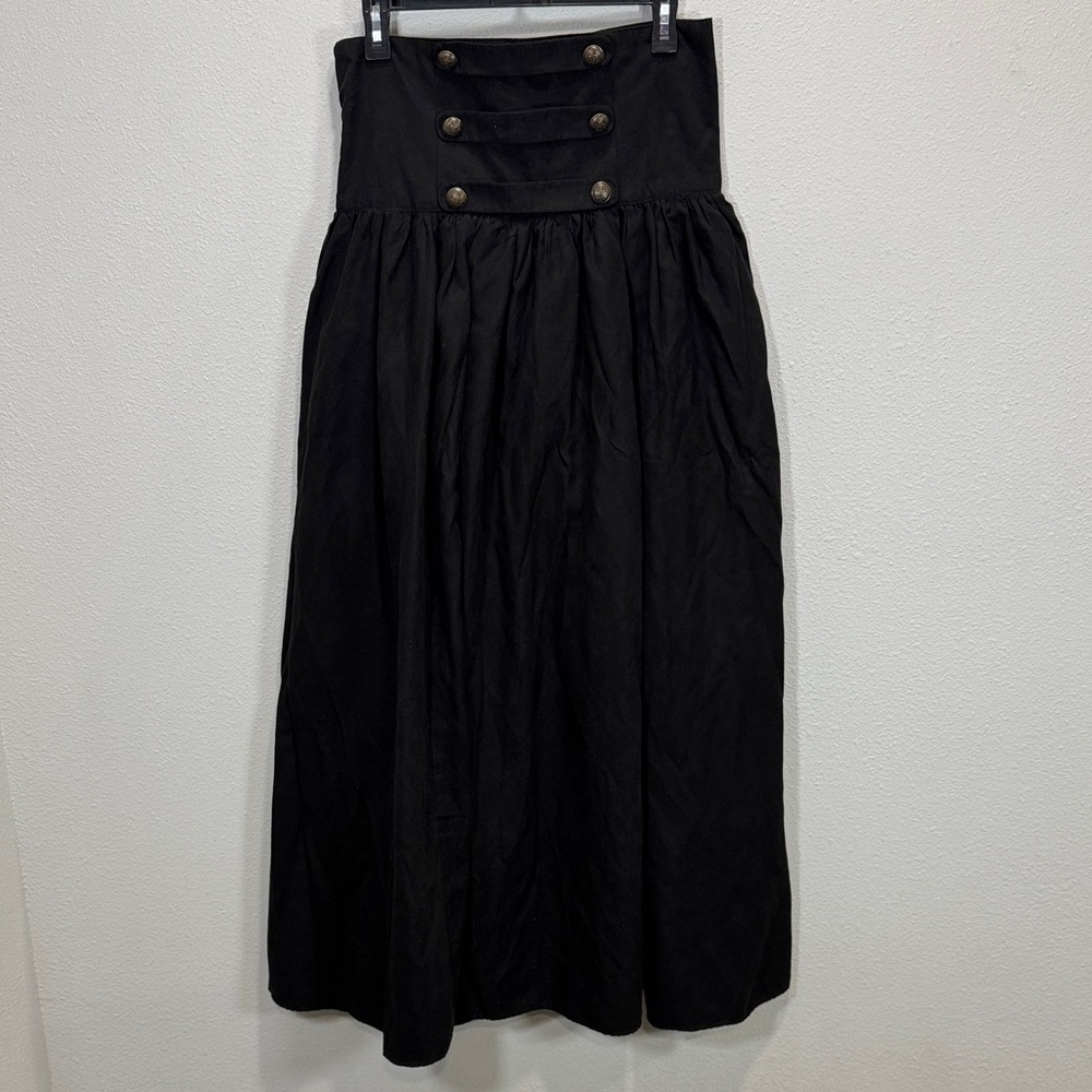 Victorian choice high‎ waisted renaissance Victorian skirt lace back black